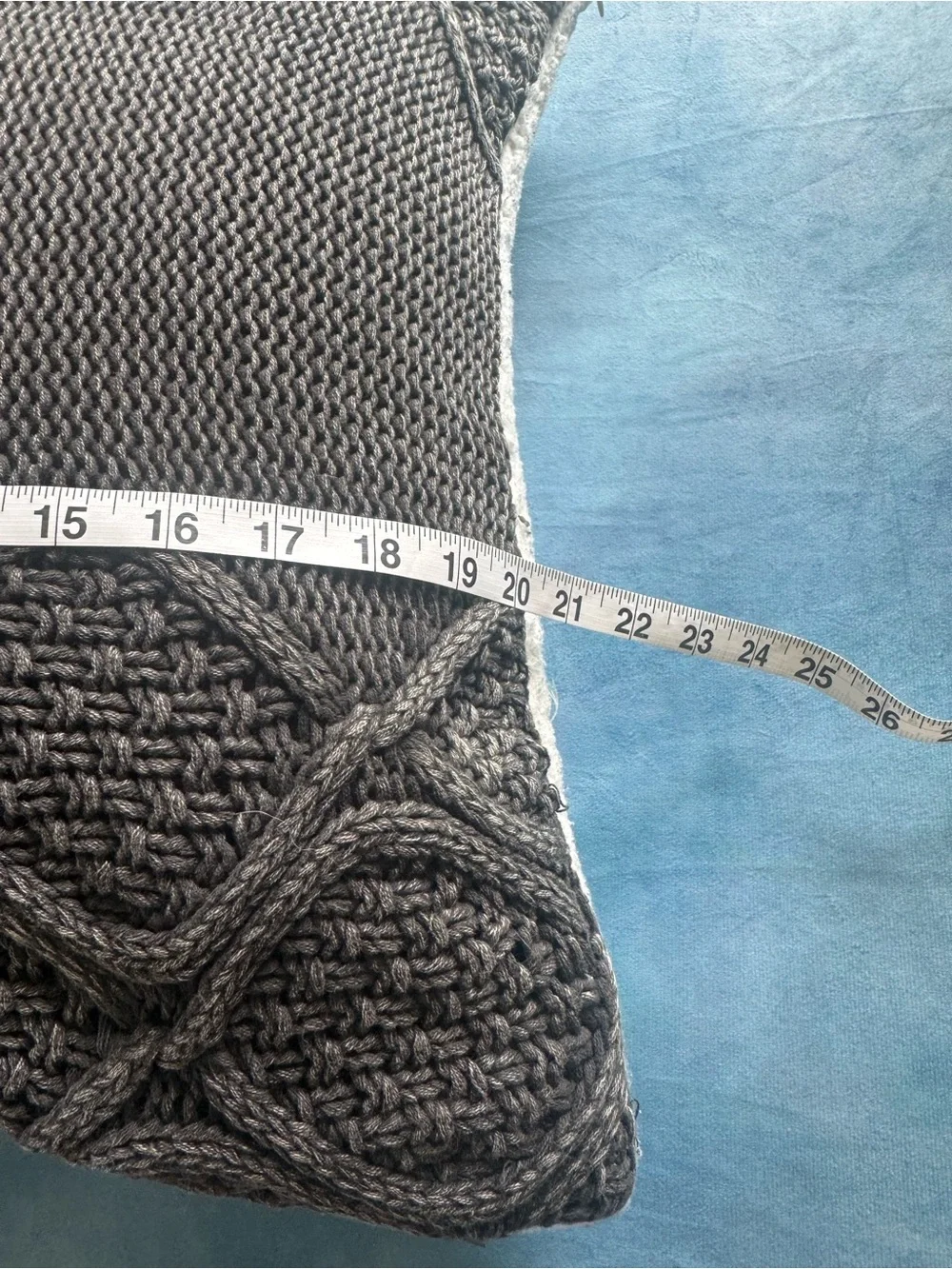 UGG Charcoal Knit Sherpa Boulder Square Throw Pillow
